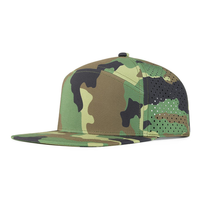 Customized Snapback Cap Performa yang disesuaikan Laser Cut Hole Cap Snapback yang perforasi