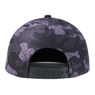 Customized Snapback Cap Performa yang disesuaikan Laser Cut Hole Cap Snapback yang perforasi