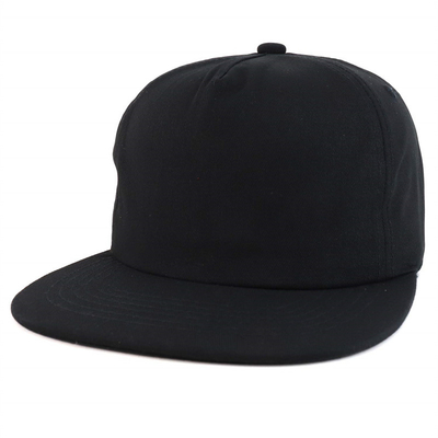Custom Plain 5 Panel Snapback Cap Adjustable Unstructured Snapback Hat Grosir
