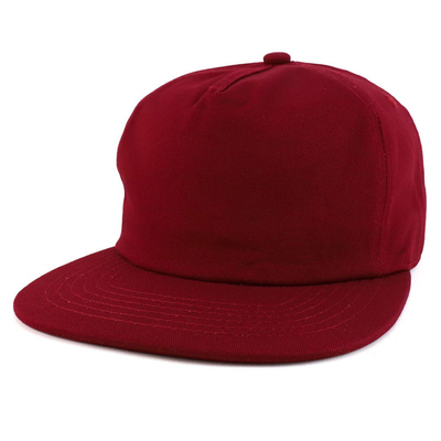 Custom Plain 5 Panel Snapback Cap Adjustable Unstructured Snapback Hat Grosir