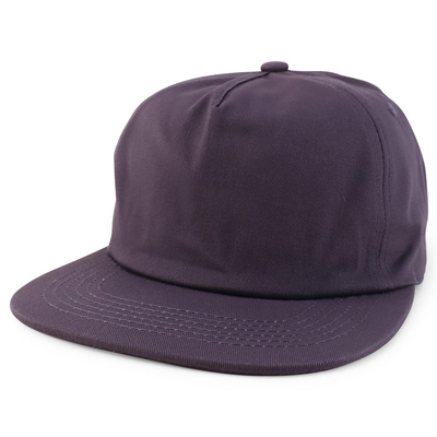 Custom Plain 5 Panel Snapback Cap Adjustable Unstructured Snapback Hat Grosir