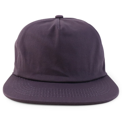 Custom Plain 5 Panel Snapback Cap Adjustable Unstructured Snapback Hat Grosir