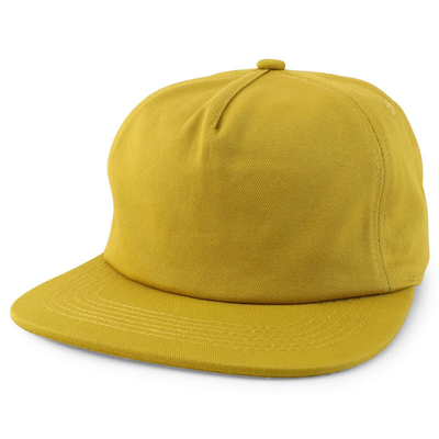 Custom Plain 5 Panel Snapback Cap Adjustable Unstructured Snapback Hat Grosir