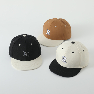 Kualitas tinggi Anak-anak Katun Flat Brim Sport Topi bordir Surat Anak Outdoor Snapback Cap