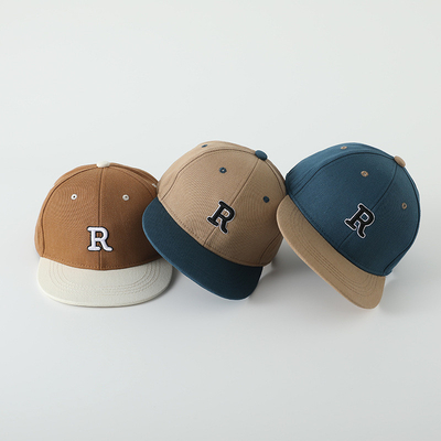 Kualitas tinggi Anak-anak Katun Flat Brim Sport Topi bordir Surat Anak Outdoor Snapback Cap