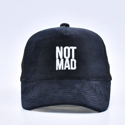 High Profile bordir Suede Trucker Cap Custom Logo 5 Panel Mesh Trucker Hat