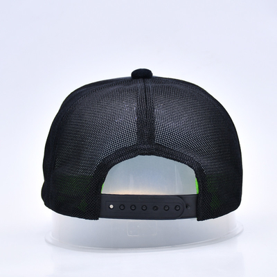 High Profile bordir Suede Trucker Cap Custom Logo 5 Panel Mesh Trucker Hat