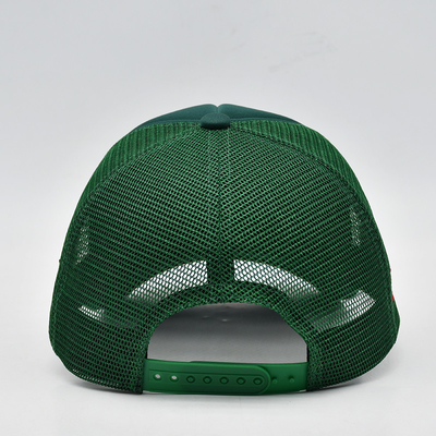 Custom Embroidery 5 Panel Foam Trucker Caps Kualitas Tinggi Tali Trucker Cap dengan Logo