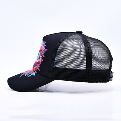 Custom Logo 5 Panel Trucker Cap Wholesale Adjustable Snapback Trucker Hat Pembekal