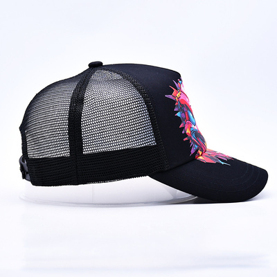 Custom Logo 5 Panel Trucker Cap Wholesale Adjustable Snapback Trucker Hat Pembekal