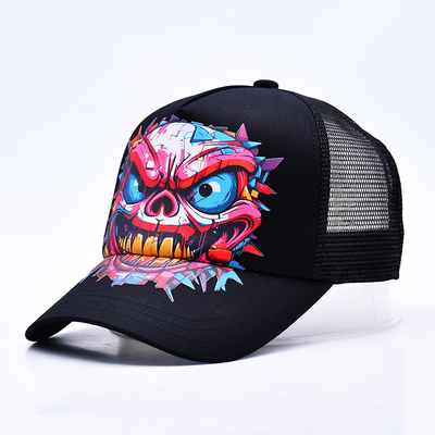 Custom Logo 5 Panel Trucker Cap Wholesale Adjustable Snapback Trucker Hat Pembekal