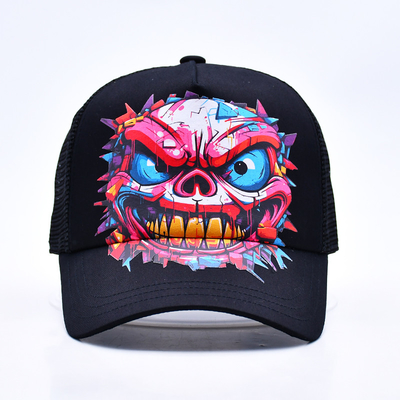 Custom Logo 5 Panel Trucker Cap Wholesale Adjustable Snapback Trucker Hat Pembekal