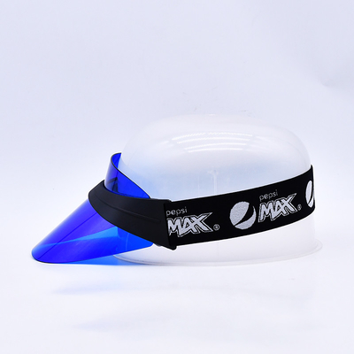 Kualitas tinggi Pvc Plastic Visor Caps Custom Transparan Visor Baseball Cap Produsen