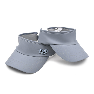 Summer Outdoor Running Sun Visor Cap Custom Gray Tennis Visor Hat untuk Golf