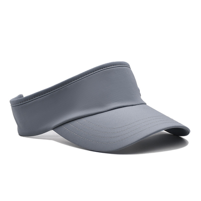 Summer Outdoor Running Sun Visor Cap Custom Gray Tennis Visor Hat untuk Golf