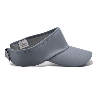 Summer Outdoor Running Sun Visor Cap Custom Gray Tennis Visor Hat untuk Golf