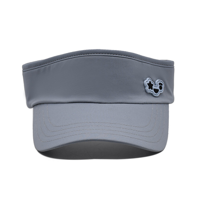 Summer Outdoor Running Sun Visor Cap Custom Gray Tennis Visor Hat untuk Golf