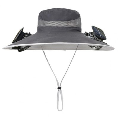 Topi Matahari Brim Lebar Luar Ruangan Kipas Surya Kustom Grosir Memancing Topi Ember Portabel
