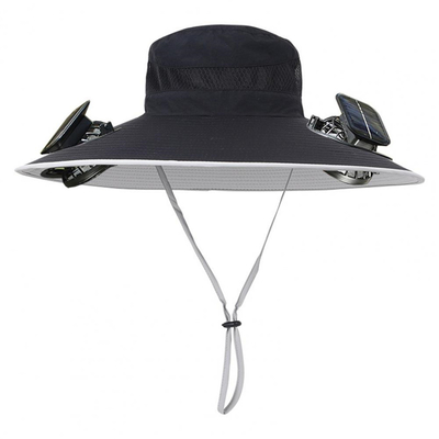 Topi Matahari Brim Lebar Luar Ruangan Kipas Surya Kustom Grosir Memancing Topi Ember Portabel