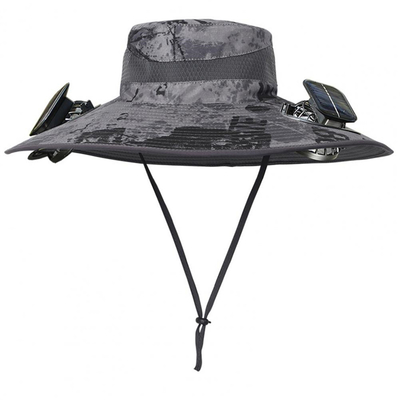 Topi Matahari Brim Lebar Luar Ruangan Kipas Surya Kustom Grosir Memancing Topi Ember Portabel