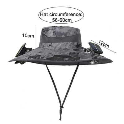 Topi Matahari Brim Lebar Luar Ruangan Kipas Surya Kustom Grosir Memancing Topi Ember Portabel