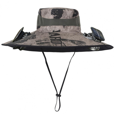 Topi Matahari Brim Lebar Luar Ruangan Kipas Surya Kustom Grosir Memancing Topi Ember Portabel
