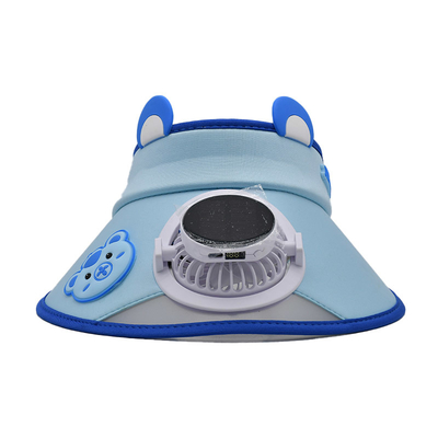 Grosir Korea Cute Little Bear Anak-anak Solar Fan Hat Custom Outdoor Boys Girls Sunshade Kartun Wide Brim Sun Visor Hat Cap