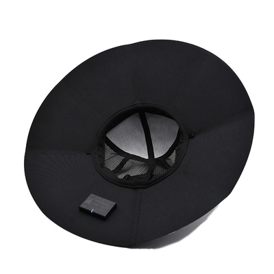 Topi Ember Matahari Baru Bertenaga Surya Luar Ruangan Kustom Tahan UV Portabel Isi Ulang untuk Berkemah, Bepergian, Memancing, Mendaki Gunung
