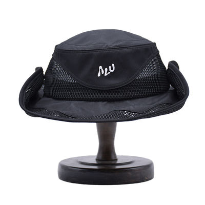 Kualitas tinggi Custom bordir cetak sunshade ember topi menyelam cap memancing tepi besar