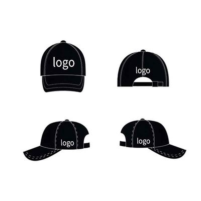 Grosir Custom Logo Acid Wash Cotton Vintage Ayah Topi Disesuaikan Denim Olahraga Cuci Hitam Baseball Cap