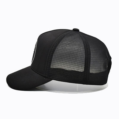 Black Sublimation Lima Panel Trucker Hat Custom Fashion Mesh Snapback 5 Panel Trucker Cap