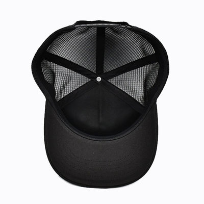 Black Sublimation Lima Panel Trucker Hat Custom Fashion Mesh Snapback 5 Panel Trucker Cap