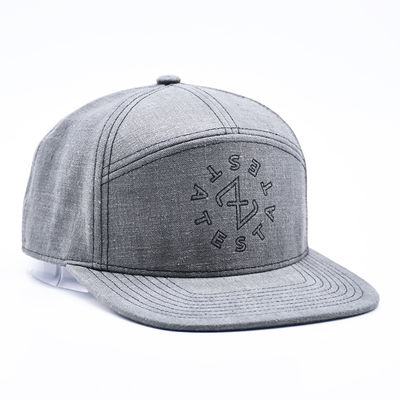 Topi Snapback 7 Panel Kustom Bordir Terstruktur Gorras pinggiran datar Topi Snap Back