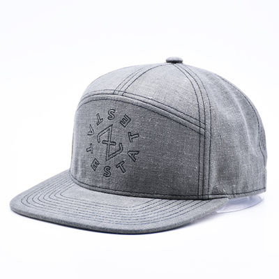 Topi Snapback 7 Panel Kustom Bordir Terstruktur Gorras pinggiran datar Topi Snap Back