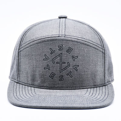 Topi Snapback 7 Panel Kustom Bordir Terstruktur Gorras pinggiran datar Topi Snap Back