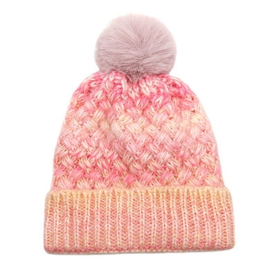Custom Beanie with Pom Pom Soft Tie Dye Knitted Winter Cap Hat Manufacturer