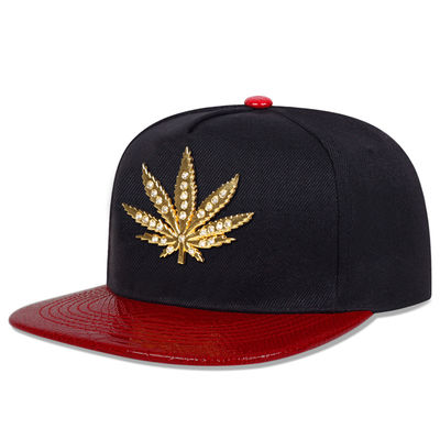 Baru Dewasa 6 Panel Snapback Cap Custom Dua Tone Flat Brim Snapback Cap