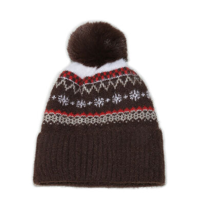 Musim Gugur Musim Dingin Topi Wol Hugger Toque Cap Stoking Head Watch Bohemian Geometric Knitted Fleece Tepak