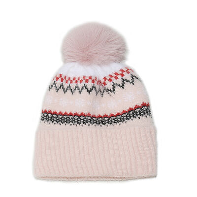 Musim Gugur Musim Dingin Topi Wol Hugger Toque Cap Stoking Head Watch Bohemian Geometric Knitted Fleece Tepak
