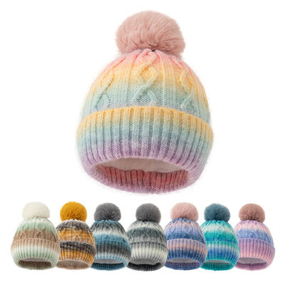 OEM Knit Beanie Hat Acrylic Polyester Wool Merino Style Beanie Disesuaikan Panas Nyaman Pakaian Kepala Musim Dingin