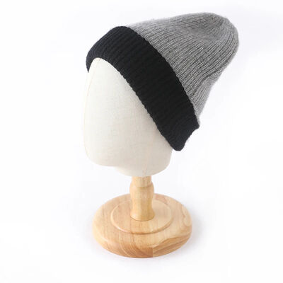 Custom Beanie Manufacturers Oem Cuff Lipat Cap Musim Dingin Knit Hat Bordir Logo