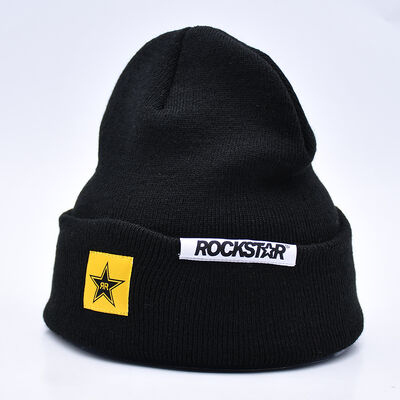 Desainer Streetwear Custom Logo Penangkap ikan Musim dingin Gorras Black Beanies Topi dengan logo Custom bordir