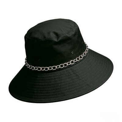 Topi Bucket Nelayan Pinggiran Lebar 100% Katun dengan Logo Kustom untuk Perlindungan Matahari Luar Ruangan