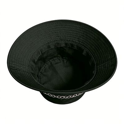 Topi Bucket Nelayan Pinggiran Lebar 100% Katun dengan Logo Kustom untuk Perlindungan Matahari Luar Ruangan