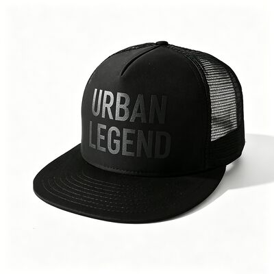 Screen Printing Logo 5 Panel Trucker Cap Unisex Nyaman Pas Ideal Semua Musim Adjustable Rambut Ringan