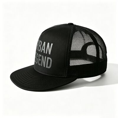 Screen Printing Logo 5 Panel Trucker Cap Unisex Nyaman Pas Ideal Semua Musim Adjustable Rambut Ringan