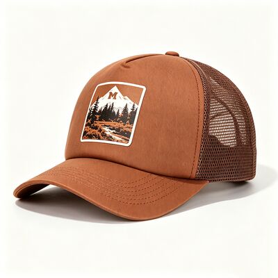 Kap truk kapas Sweatband dengan 6 atau eyelets khusus panel mesh tahan lama penutupan snapback diatur sempurna untuk kegiatan di luar ruangan