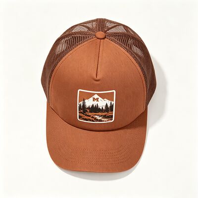 Kap truk kapas Sweatband dengan 6 atau eyelets khusus panel mesh tahan lama penutupan snapback diatur sempurna untuk kegiatan di luar ruangan