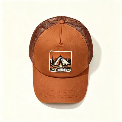 Kap truk kapas Sweatband dengan 6 atau eyelets khusus panel mesh tahan lama penutupan snapback diatur sempurna untuk kegiatan di luar ruangan