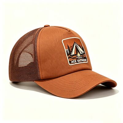 Kap truk kapas Sweatband dengan 6 atau eyelets khusus panel mesh tahan lama penutupan snapback diatur sempurna untuk kegiatan di luar ruangan